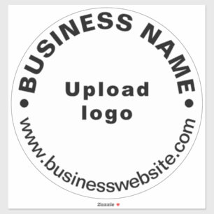 Business Website on White Large Round Vinyl