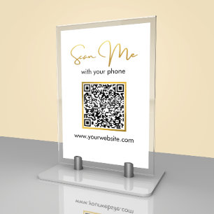 Business   Wedding QR Code Table Card