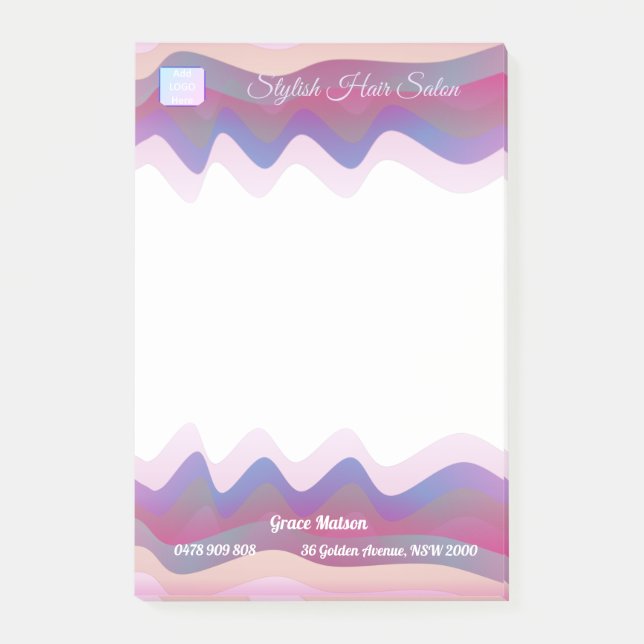 Business Weekly Appointment Rainbow Post-It Notes (Front)