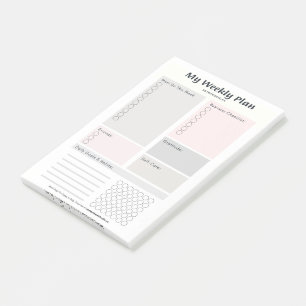 Business Weekly Goal & Habit Tracker Post-it Notes