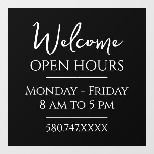 Business Welcome Hours Just The Basics
