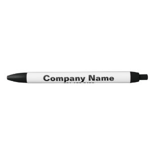 Business White and Black Company Name Template Ink Pen