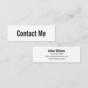 Business White and Black Professional Contact Card