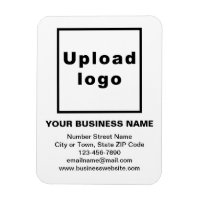 Business White Flexible Photo Magnet