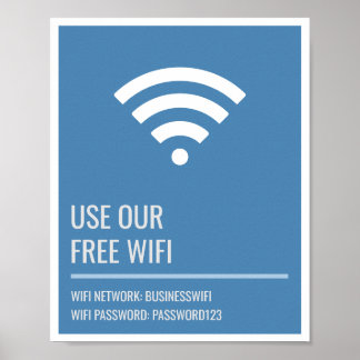 Business Wifi Access Poster
