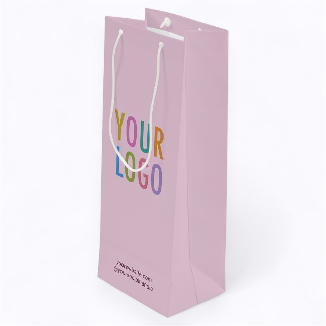 Business Wine Bag with Custom Logo Mauve Purple (MISOOK Mauve Wine Bag with Logo)