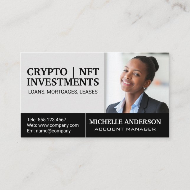 Business Woman | Add Image  Card (Front)