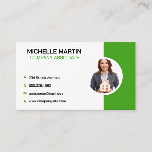 Business Woman | Corporate Professional Realtor Card (Front)