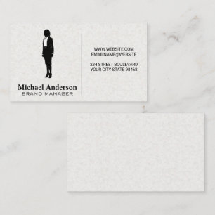 Business Woman Icon Business Card