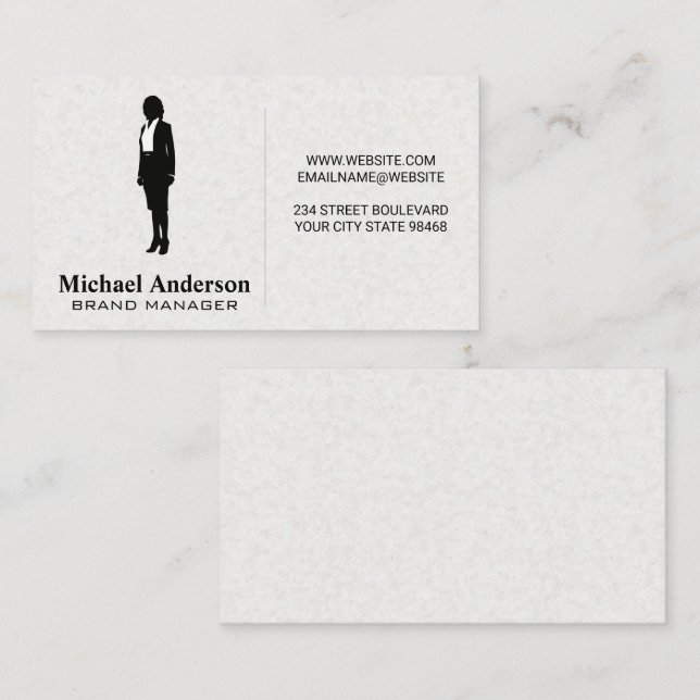 Business Woman Icon Card (Front/Back)