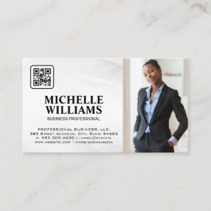 Business Woman   Quick Response Code Card