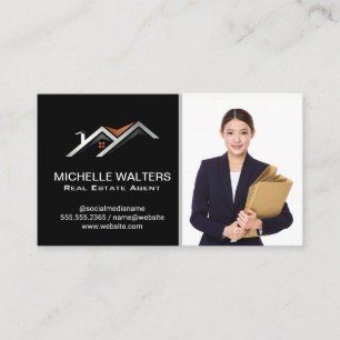 Business Woman   Real Estate Logo Card