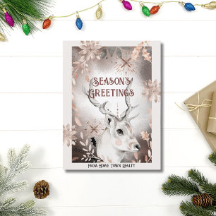 Business Woodland Seasons Greetings Christmas Card