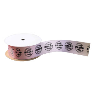 Business Your Brand Custom Gold Satin Ribbon