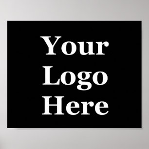 Business Your Logo Here Black Template Poster