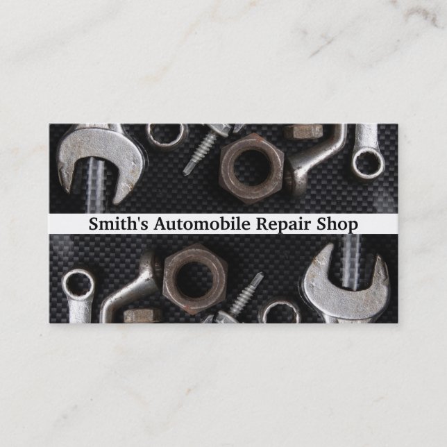 BusinessCard: Mechanics Bench Tool Business Card (Front)