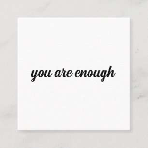 businesse card you are enough