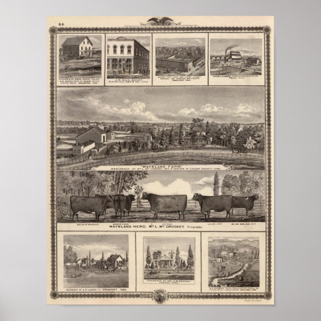 Businesses, residences, Cedar County Poster (Front)