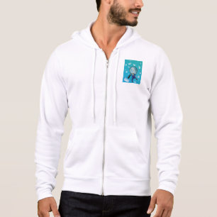 Businessman Giant Magnifying Glass Flying Papers Hoodie