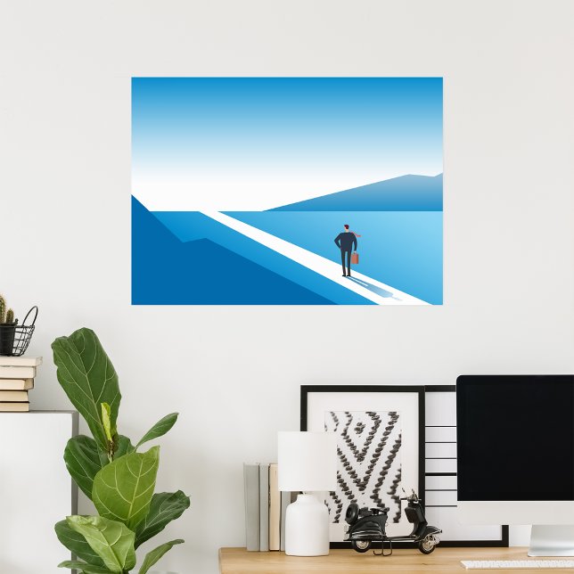 Businessman Looking Toward Future Path Poster (Creator Uploaded)