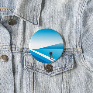 Businessman Looking Towards Future Path 7.5 Cm Round Badge