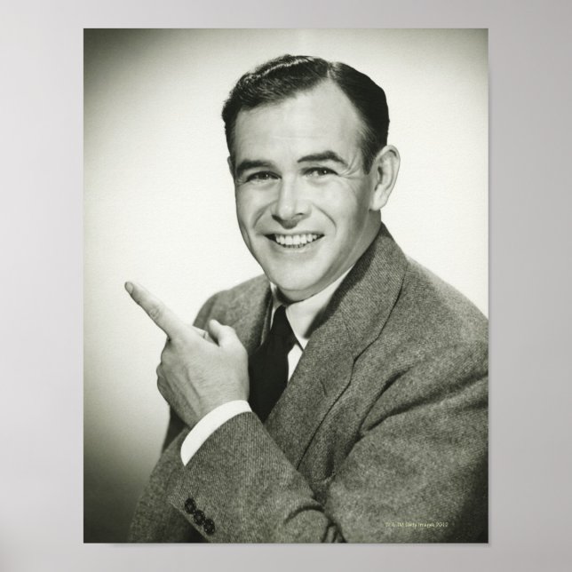 Businessman Pointing Poster (Front)
