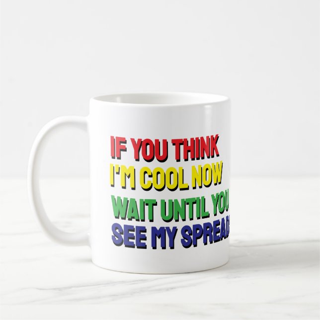 Businessperson funny spreadsheet saying coffee mug (Left)