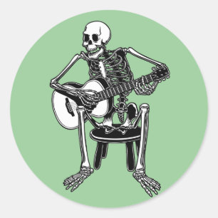 Busker Bones Classic Round Sticker