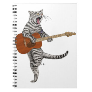 Busker the Cat Guitarist Notebook