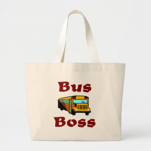 Buss Boss.  School Bus Driver Bag. Large Tote Bag