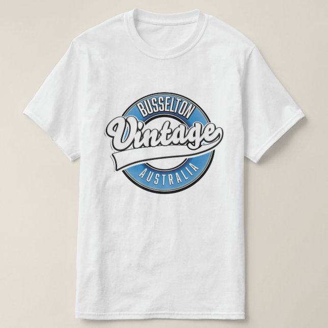 Busselton australia vintage style logo T-Shirt (Design Front)