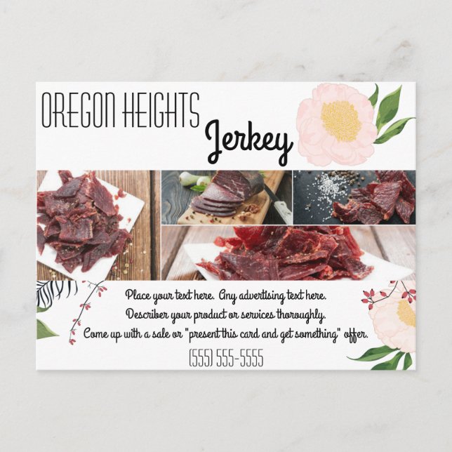 Bussiness Advertising Card Baby Pink Cosmos on Whi (Front)