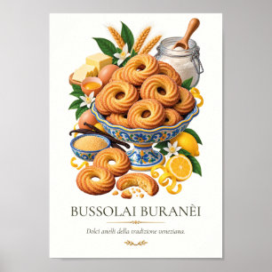 Bussolai Buranèi – Vintage Italian Dessert Poster