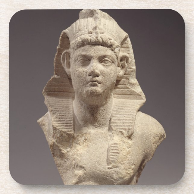 Bust of a Roman Emperor as a pharaoh (marble) Coaster (Front)