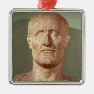 Bust of Alcibiades Metal Tree Decoration
