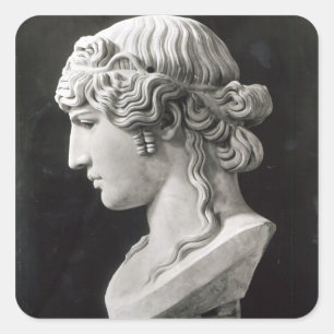 Bust of Antinous  called 'Antinous Mondragone' Square Sticker