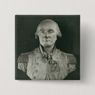 Bust of Charles de Coulomb 15 Cm Square Badge