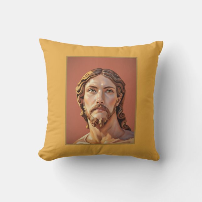BUST OF CHRIST THE SAVIOR by MICHELANGELO 2026__ Cushion (Front)