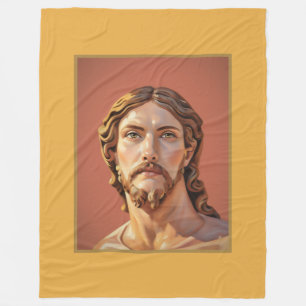 BUST OF CHRIST THE SAVIOR by MICHELANGELO 2026__ Fleece Blanket