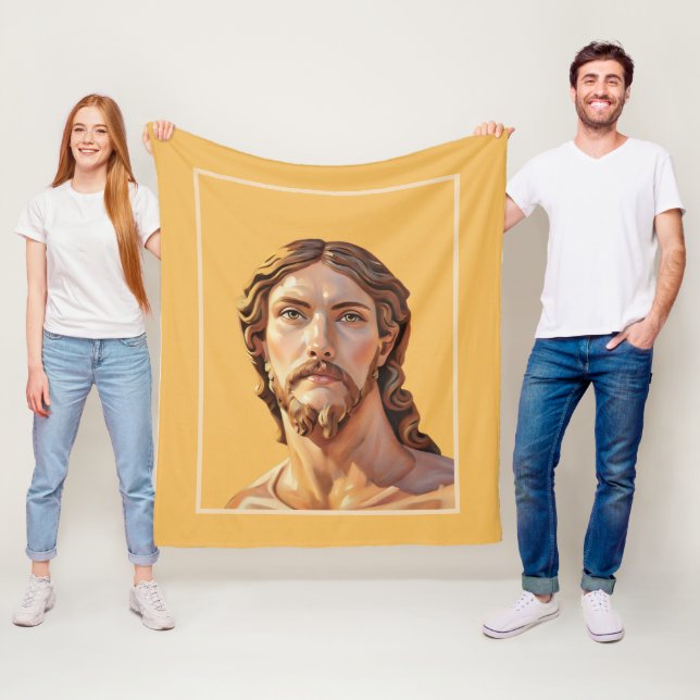 BUST OF CHRIST THE SAVIOR by MICHELANGELO 2026 Fleece Blanket (In Situ)