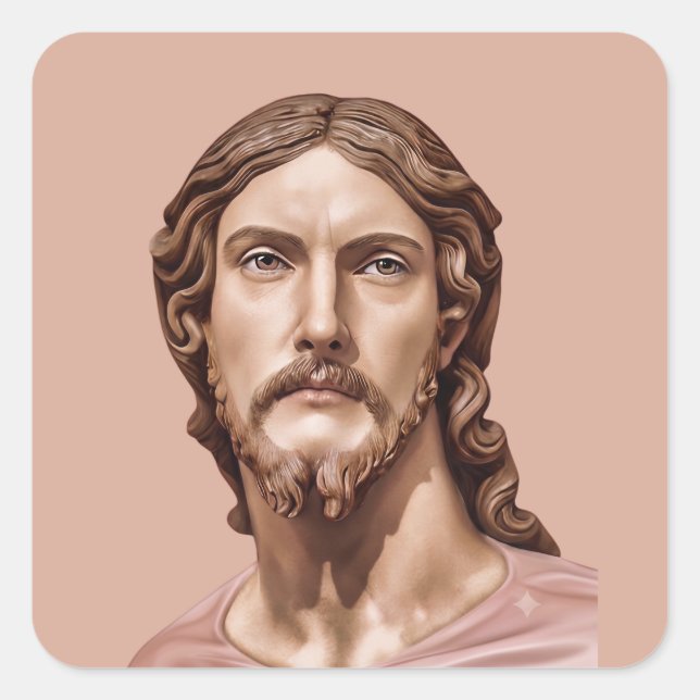 BUST OF CHRIST THE SAVIOUR by MICHELANGELO 2026 Square Sticker (Front)