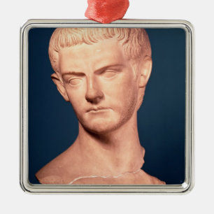 Bust of Emperor Caligula  from Thrace, c.39-40 AD Metal Tree Decoration