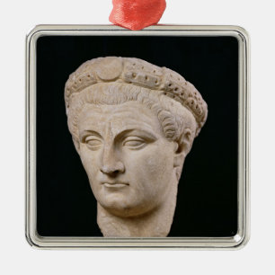 Bust of Emperor Claudius from Thasos Metal Tree Decoration