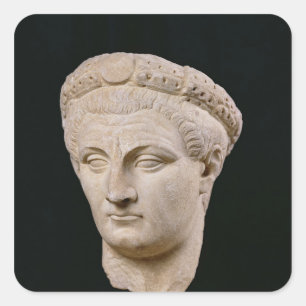 Bust of Emperor Claudius  from Thasos Square Sticker