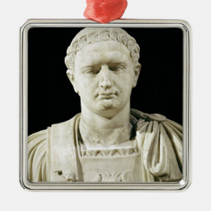 Bust of Emperor Domitian Metal Tree Decoration