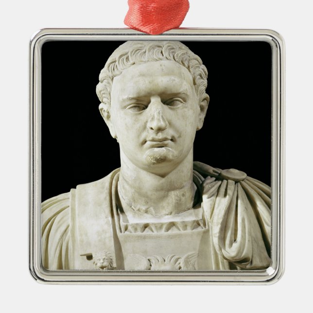 Bust of Emperor Domitian Metal Tree Decoration (Front)