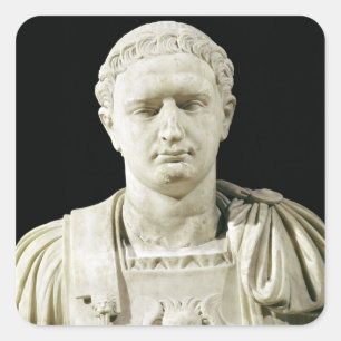 Bust of Emperor Domitian Square Sticker