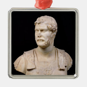 Bust of Emperor Hadrian  found in Crete Metal Tree Decoration