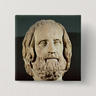 Bust of Euripides 15 Cm Square Badge