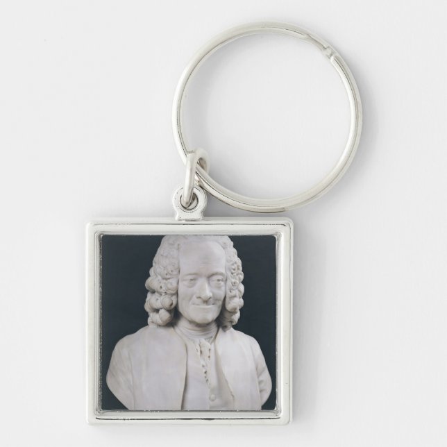 Bust of Francois Marie Arouet de Voltaire  1778 Key Ring (Front)